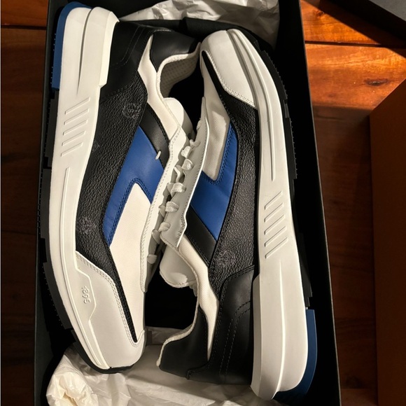 Brand new Berluti Pulse Sneakers white/ black / blue - Picture 1 of 4